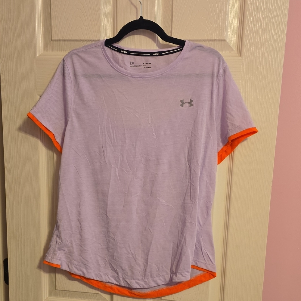 Under‎ Armour Lavender and Orange Tee